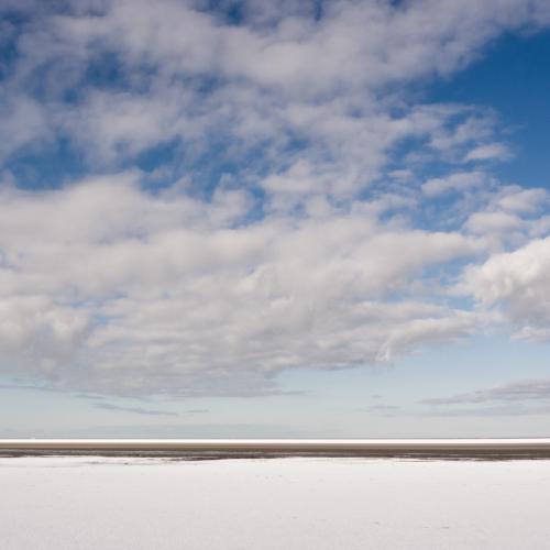 Snow on the beach